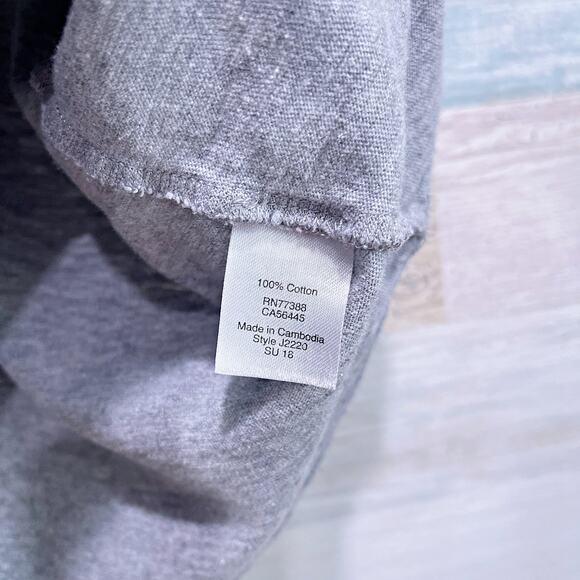 J CREW 'On Island Time' Collector Tee Gray Short Sleeve Cotton Casual Womens XS - Picture 5 of 6